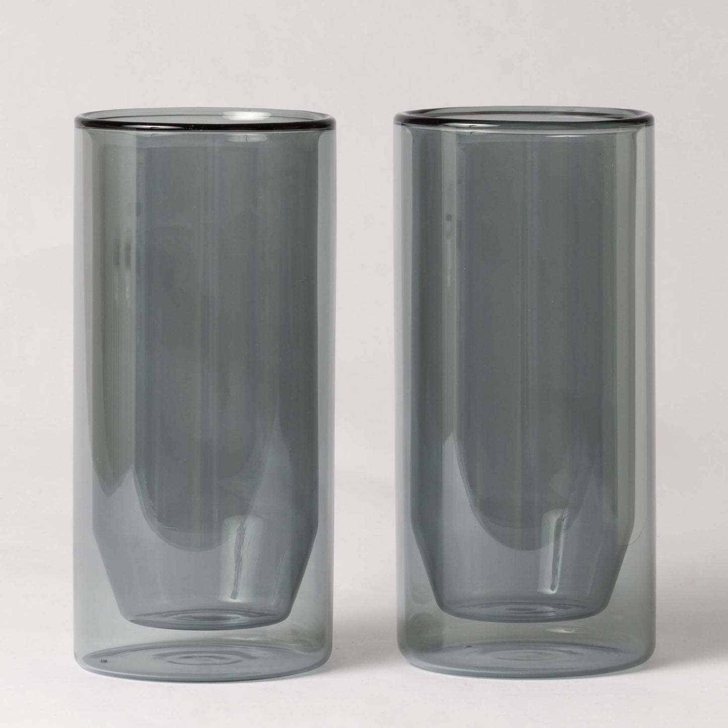 Double-Wall 16oz Grey Glass - Set of Two